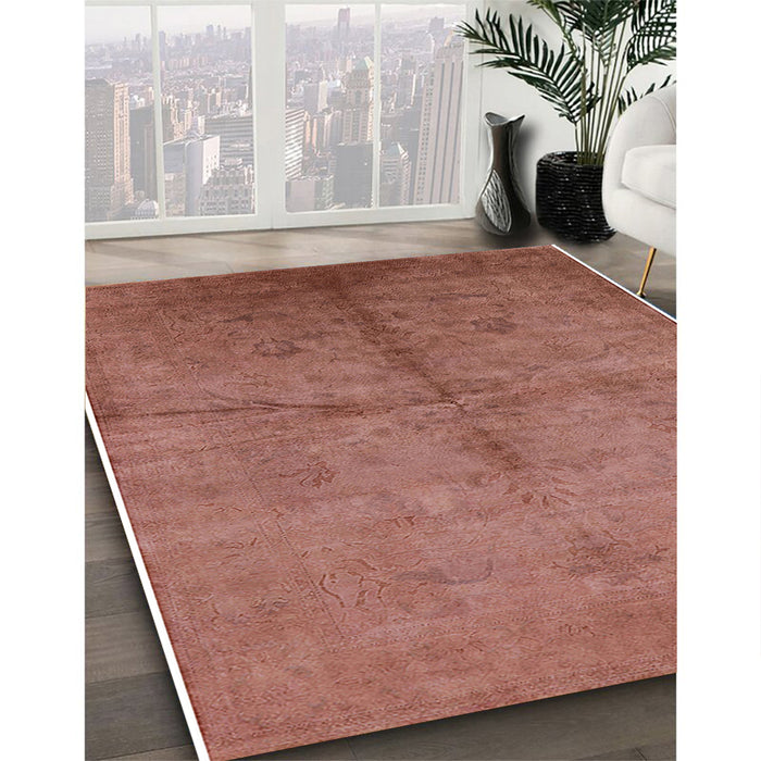 Machine Washable Industrial Modern Chestnut Red Rug in a Family Room, wshurb1696