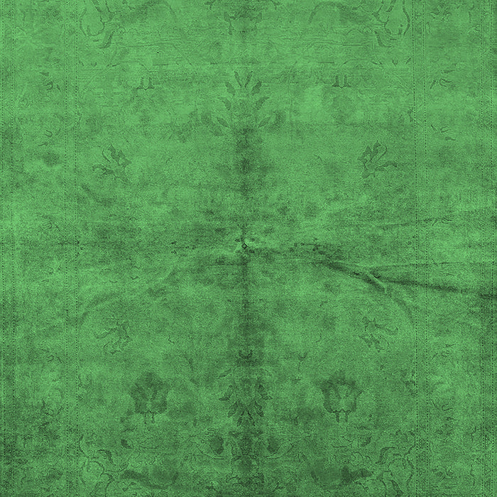 Machine Washable Oriental Emerald Green Industrial Area Rugs, wshurb1696emgrn