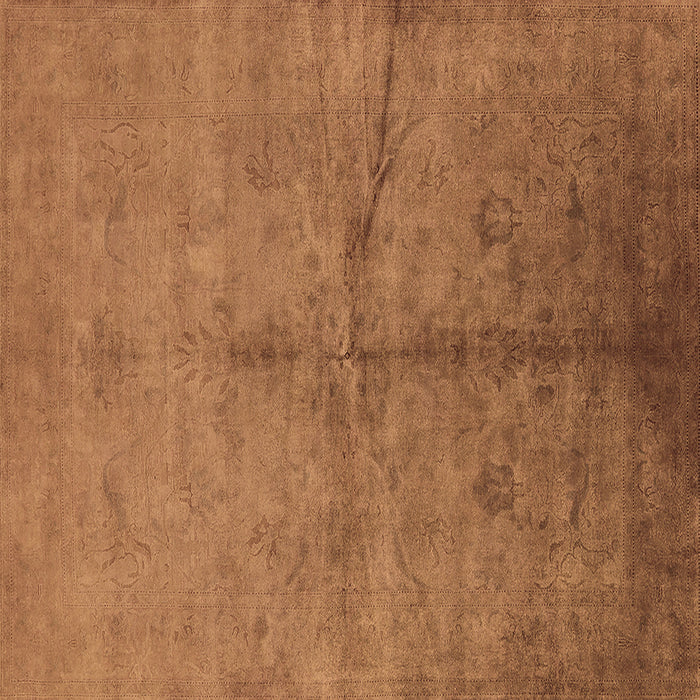 Square Oriental Brown Industrial Rug, urb1696brn