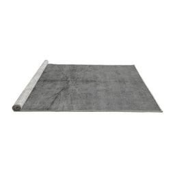 Sideview of Machine Washable Oriental Gray Industrial Rug, wshurb1696gry