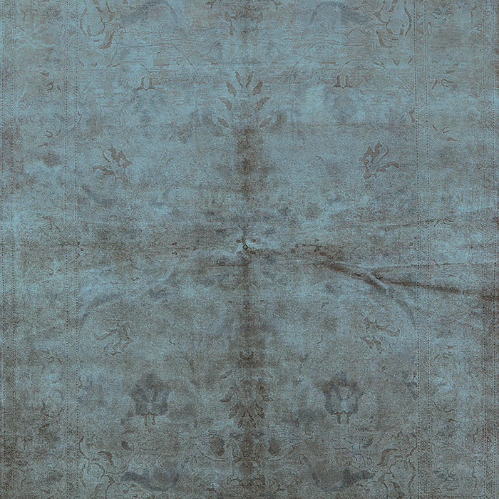 Machine Washable Oriental Light Blue Industrial Rug, wshurb1696lblu
