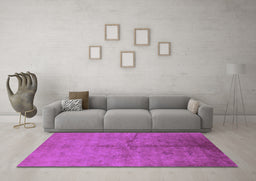 Machine Washable Oriental Purple Industrial Area Rugs in a Living Room, wshurb1696pur