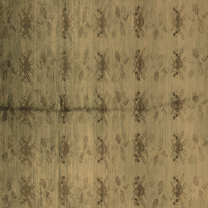 Square Oriental Brown Industrial Rug, urb1697brn