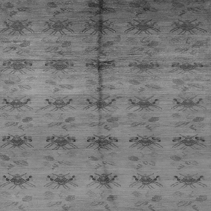 Square Machine Washable Oriental Gray Industrial Rug, wshurb1697gry