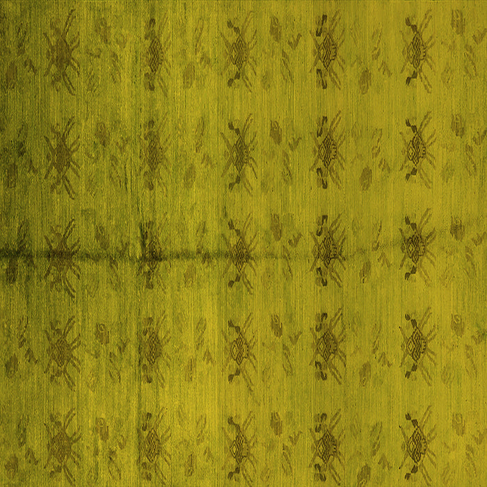 Square Oriental Yellow Industrial Rug, urb1697yw