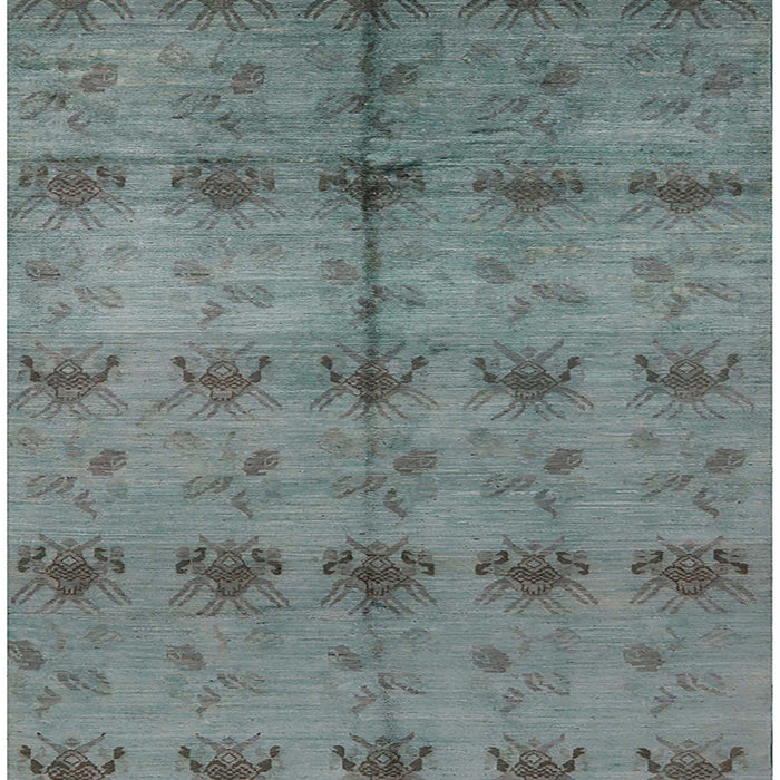 Mid-Century Modern Light Slate Gray Oriental Rug, urb1697