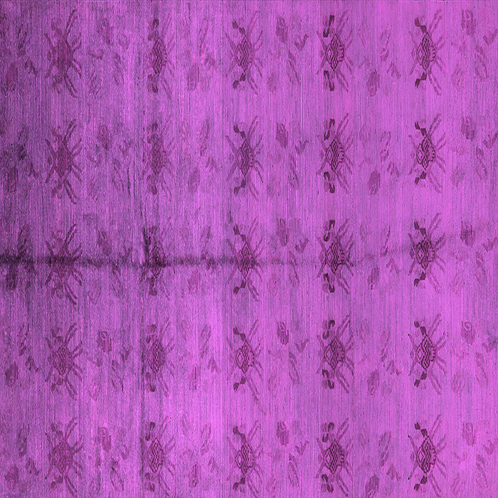 Square Machine Washable Oriental Pink Industrial Rug, wshurb1697pnk