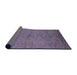 Sideview of Mid-Century Modern Purple Oriental Rug, urb1698