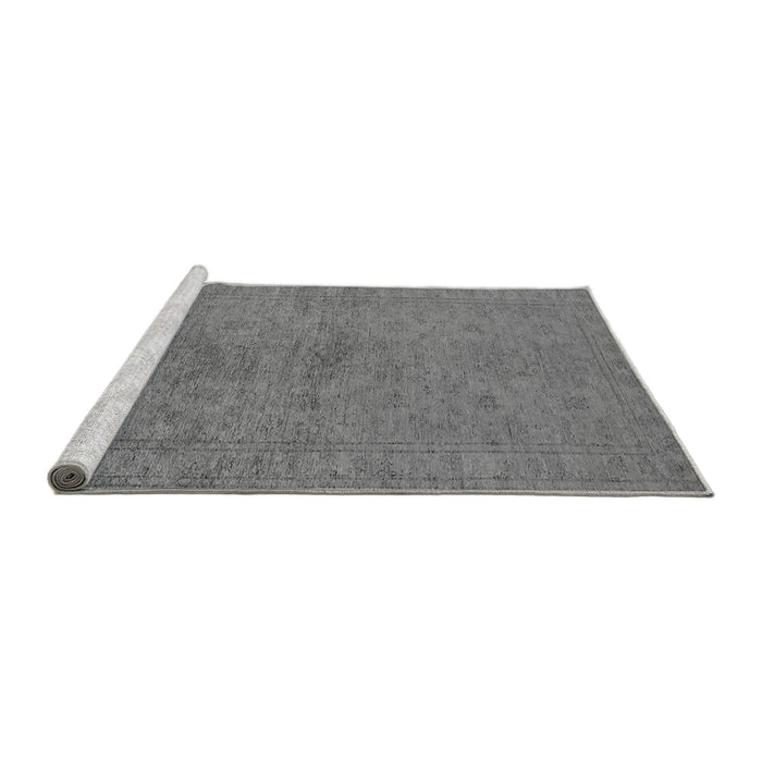 Sideview of Machine Washable Oriental Gray Industrial Rug, wshurb1698gry