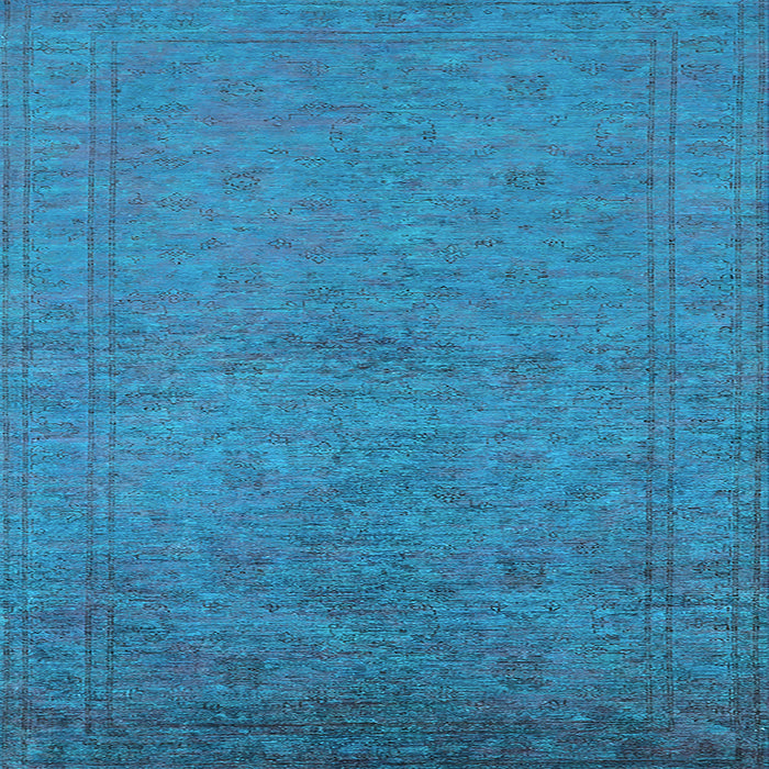 Square Oriental Light Blue Industrial Rug, urb1698lblu