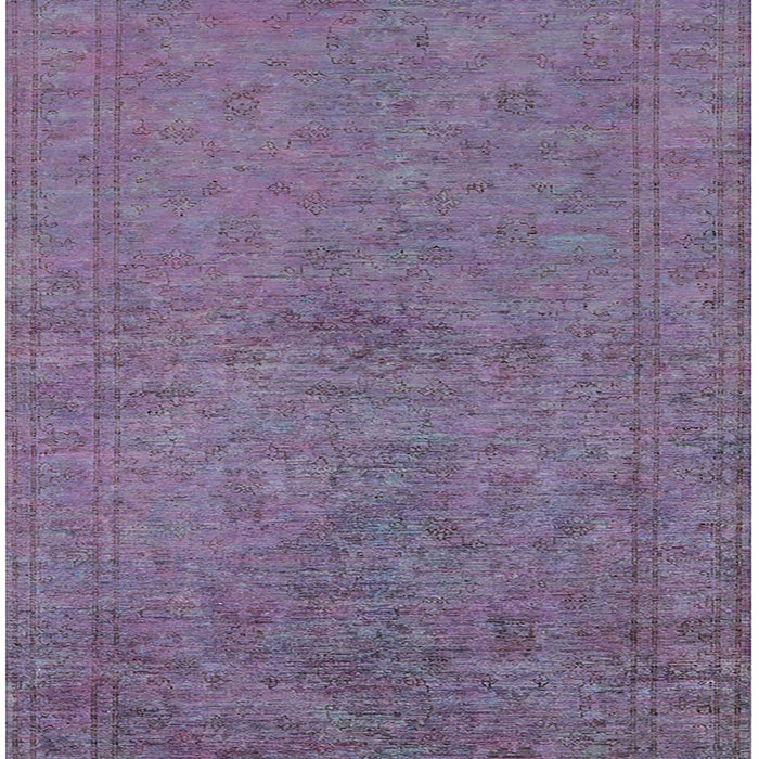 Machine Washable Industrial Modern Viola Purple Rug, wshurb1698