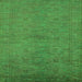 Square Oriental Green Industrial Rug, urb1698grn