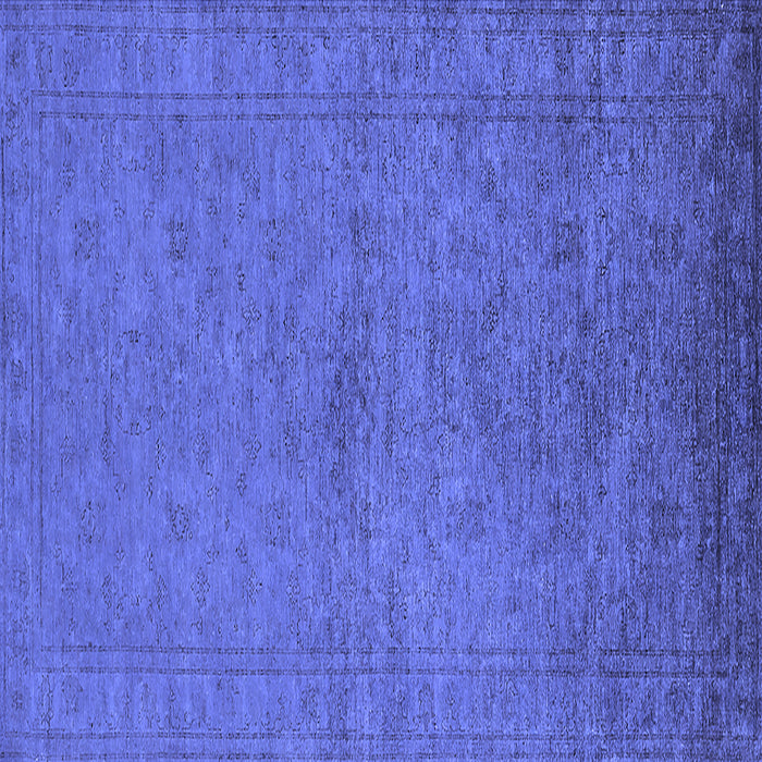 Square Oriental Blue Industrial Rug, urb1698blu