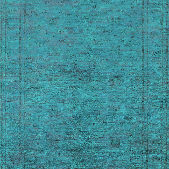 Machine Washable Oriental Turquoise Industrial Area Rugs, wshurb1698turq
