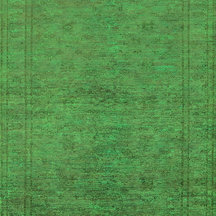 Machine Washable Oriental Green Industrial Area Rugs, wshurb1698grn