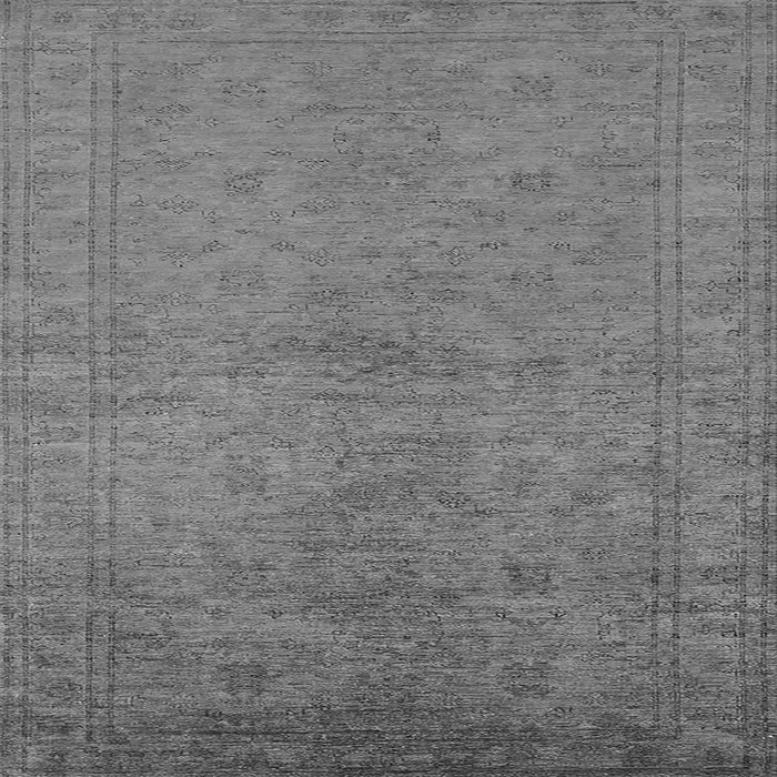Square Machine Washable Oriental Gray Industrial Rug, wshurb1698gry