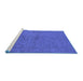 Sideview of Machine Washable Oriental Blue Industrial Rug, wshurb1698blu