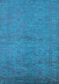 Oriental Light Blue Industrial Rug, urb1698lblu