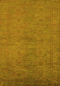 Oriental Yellow Industrial Rug, urb1698yw