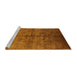 Sideview of Machine Washable Industrial Modern Mahogany Brown Rug, wshurb1699