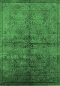 Oriental Emerald Green Industrial Rug, urb1699emgrn