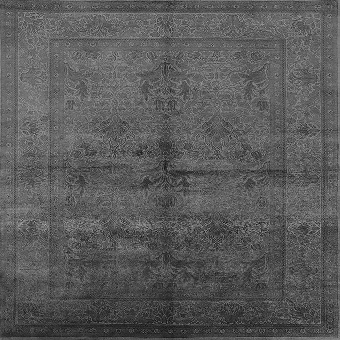 Square Machine Washable Oriental Gray Industrial Rug, wshurb1699gry