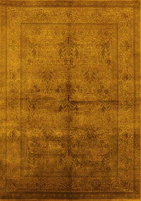 Oriental Yellow Industrial Rug, urb1699yw