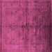 Square Oriental Purple Industrial Rug, urb1699pur