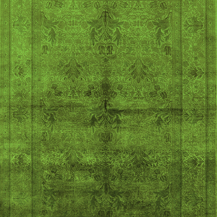 Machine Washable Oriental Green Industrial Area Rugs, wshurb1699grn