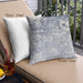 Front View of Mid-Century Modern Urban Square Silver Gray Throw Pillow, 18 inch by 18 inch, pwurb16