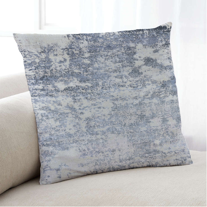 Lifestyle Image of Mid-Century Modern Urban Square Silver Gray Throw Pillow, 18 inch by 18 inch, pwurb16