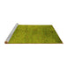 Sideview of Machine Washable Oriental Yellow Industrial Rug, wshurb1700yw