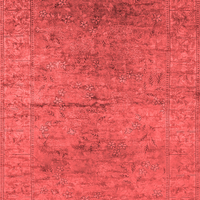 Machine Washable Oriental Red Industrial Rug, wshurb1700red