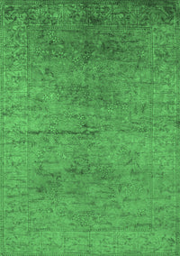 Oriental Emerald Green Industrial Rug, urb1700emgrn