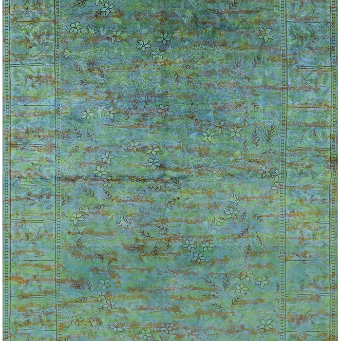 Mid-Century Modern Forest Green Oriental Rug, urb1700