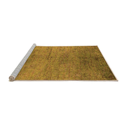Sideview of Machine Washable Oriental Orange Industrial Area Rugs, wshurb1700org