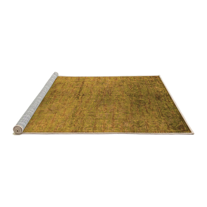 Sideview of Machine Washable Oriental Orange Industrial Area Rugs, wshurb1700org