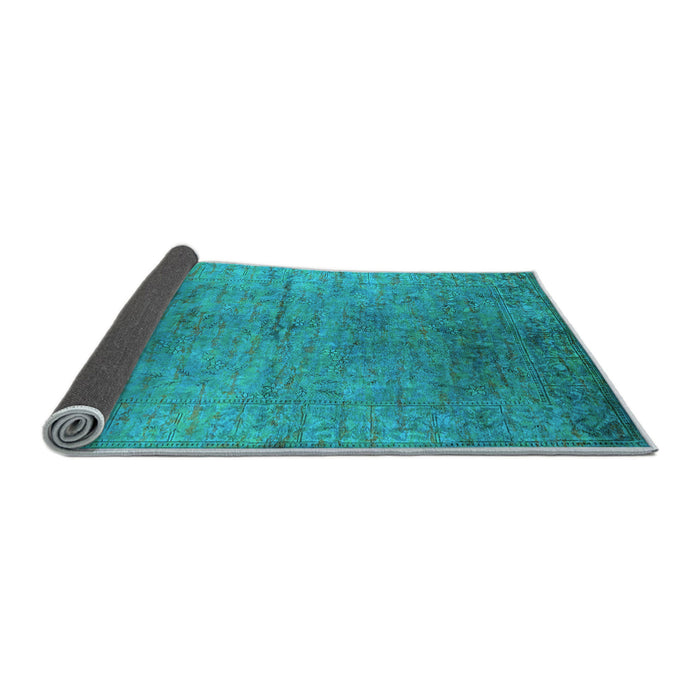 Sideview of Oriental Light Blue Industrial Rug, urb1700lblu
