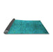 Sideview of Oriental Light Blue Industrial Rug, urb1700lblu