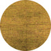 Round Oriental Orange Industrial Rug, urb1700org