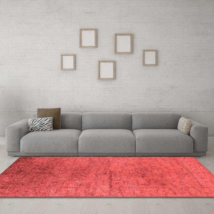 Industrial Red Washable Rugs