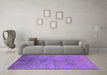 Machine Washable Oriental Purple Industrial Area Rugs in a Living Room, wshurb1700pur