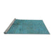 Sideview of Machine Washable Oriental Light Blue Industrial Rug, wshurb1701lblu