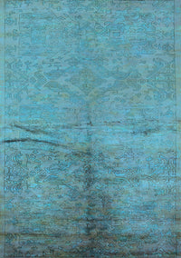 Oriental Light Blue Industrial Rug, urb1701lblu