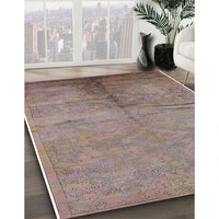 Mid-Century Modern Rosy Brown Pink Oriental Rug, urb1701