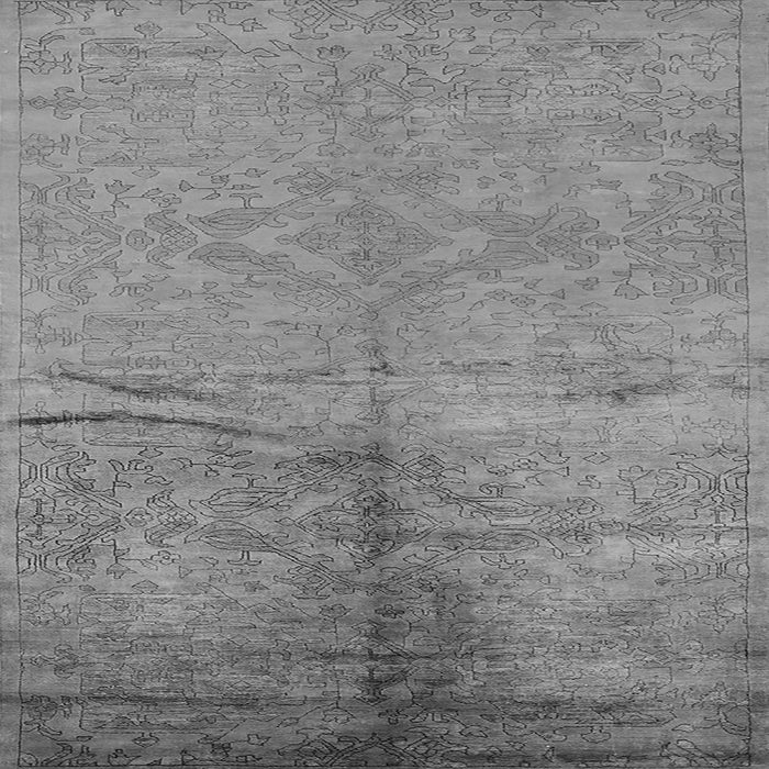 Square Machine Washable Oriental Gray Industrial Rug, wshurb1701gry