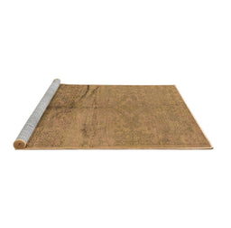 Sideview of Machine Washable Oriental Brown Industrial Rug, wshurb1701brn