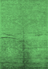 Oriental Emerald Green Industrial Rug, urb1701emgrn