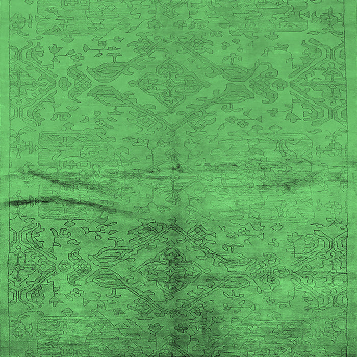 Oriental Emerald Green Industrial Rug, urb1701emgrn