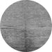 Round Oriental Gray Industrial Rug, urb1701gry